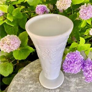 Vintage White Milk Glass Vase